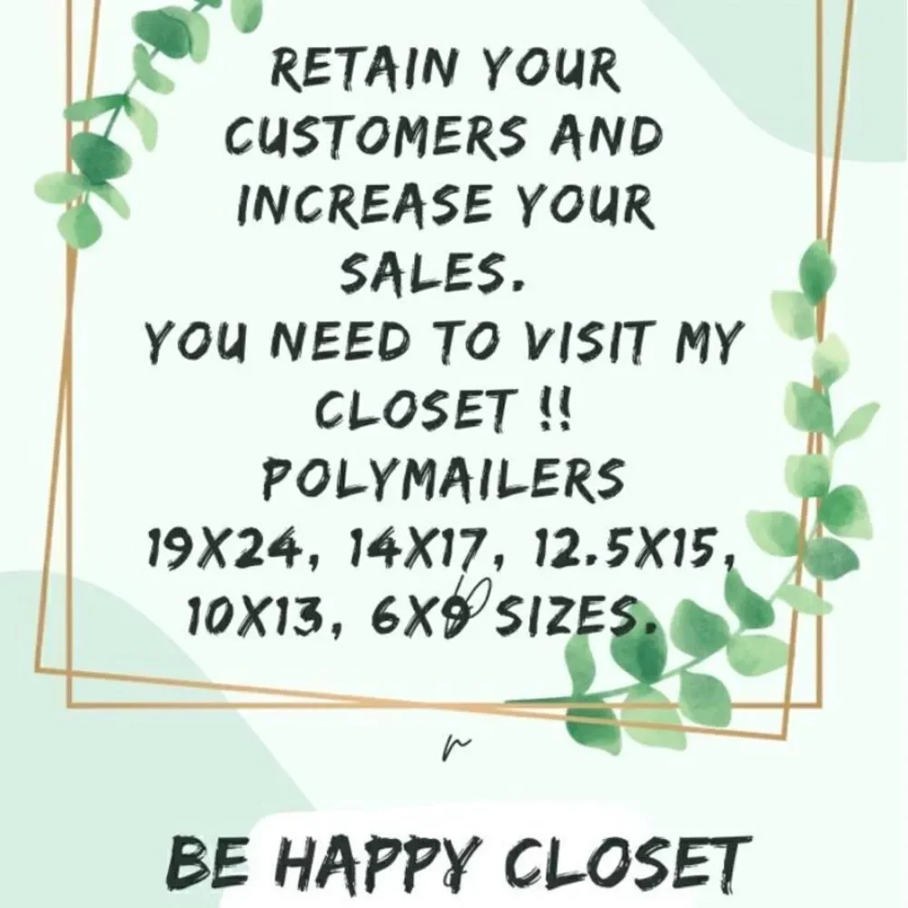 Poly mailers all sizes make your listing